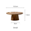 Rustic elevated wooden cake stand set – dining room serving trays
