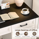 Rustic Farmhouse Executive Desk with Ample Storage Drawers