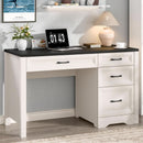 Rustic Farmhouse Executive Desk with Ample Storage Drawers