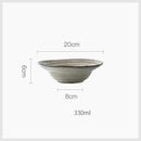 Rustic grayish white ceramic dish bowl set dining room dinnerware