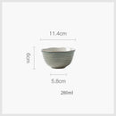 Rustic grayish white ceramic dish bowl set dining room dinnerware