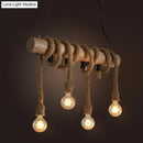 DecorBites™ Industrial Brown Pendant Light with 4 Rope Lights - Perfect for Restaurants and Warehouses