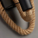 Rustic industrial hemp rope wall lamp bedroom edison sconce