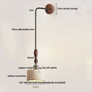 Rustic industrial wood and concrete wall sconce bedroom light