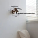 Rustic led walnut wood wall sconce – bedroom pull chain light