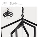 Rustic Modern Hanging Light Living Room with 12 Bulbs and Silver Finish