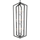 Rustic Modern Hanging Light Living Room with 12 Bulbs and Silver Finish