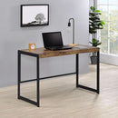 Rustic Nutmeg Writing Desk with Farmhouse Style Design