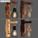 DecorBites™ L-Shaped Wooden Lantern Wall Light with Rope Arm - Perfect Farmhouse Bedroom Lighting