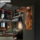 DecorBites™ L-Shaped Wooden Lantern Wall Light with Rope Arm - Perfect Farmhouse Bedroom Lighting