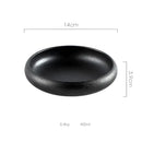 Rustic speckled white & black ceramic kimchi plate dining room dish