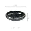 Rustic speckled white & black ceramic kimchi plate dining room dish