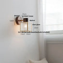 Rustic walnut and brass led wall lamp dining room sconce