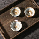 Rustic white speckled ceramic seasoning sauce dish kitchen tableware