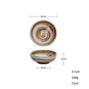 Rustic white speckled ceramic seasoning sauce dish kitchen tableware