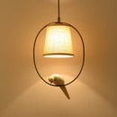 Rustic wood and iron decorbites bird lamp dining room chandelier