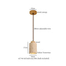 DecorBites™ Columnar Stone LED Pendant Lamp - Yellow Travertine - Nordic Minimalism