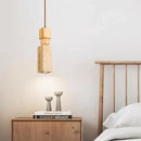 DecorBites™ Columnar Stone LED Pendant Lamp - Yellow Travertine - Nordic Minimalism
