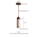 DecorBites™ Columnar Stone LED Pendant Lamp - Yellow Travertine - Nordic Minimalism