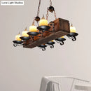 Rustic wood design candle pendant light dining room 220v-240v