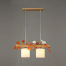 DecorBites™ Modern Wood Linear Island Lighting for Restaurants - Natural Wood Island Light
