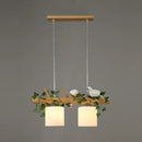 DecorBites™ Modern Wood Linear Island Lighting for Restaurants - Natural Wood Island Light