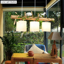 DecorBites™ Modern Wood Linear Island Lighting for Restaurants - Natural Wood Island Light
