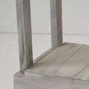 Rustic Wood Square Side Table with Shelf