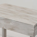 Rustic Wood Square Side Table with Shelf