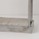 Rustic Wood Square Side Table with Shelf