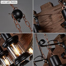 Rustic wooden fish island pendant light dining room e26 e27 lanterns