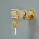 Wood Hand Rope Wall Light