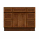 48 Inch Rustic Shaker Recessed Single Sink Bathroom Vanity with Drawers