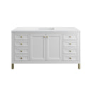 James Martin Chicago 60" Single Bathroom Vanity, Glossy White