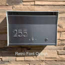 RetroBox Locking Wall Mount Mailbox in TEXTURED MATT BLACK