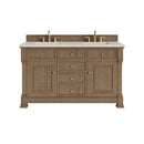 James Martin Brookfield 60" Double Bathroom Vanity, Pecan