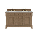 James Martin Brookfield 60" Double Bathroom Vanity, Pecan