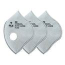 RZ Mask Multi-Purpose Replacement Active Carbon Filter F1 Gray 3 pk