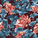 Voguish Dark Floral Wallpaper Tasteful