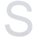 Arial Font White Painted MDF Wood Letter S (6 Inches)