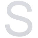 Arial Font White Painted MDF Wood Letter S (6 Inches)