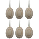 6 Blank Unpainted Wooden Egg Ornaments on Ribbon 2.75 Inches