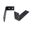 Planum 0040 Grey Ash Double Barn Door with Black Glass and Black Bypass Rail