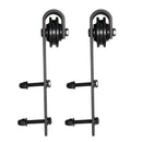 Veregio 7411 Antracite Double Barn Door and Black Bypass Rail