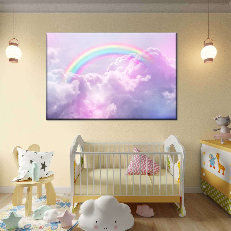 Rainbow On Clouds Wall Art