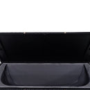Grey Wicker Patio Deck Box with 113 Gallon Storage and Metal Frame