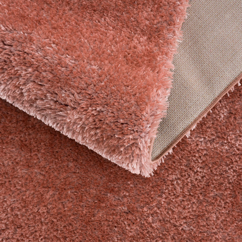 Heavenly Solid Pink Plush Rug