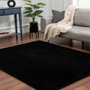 Heavenly Solid Black Plush Rug - Clearance