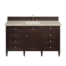 James Martin Brittany 60" Single Bathroom Vanity, Burnished Mahogany
