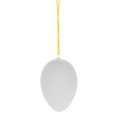 Set of 12 White Blank Hollow Plastic Easter Egg Ornaments 2.6 Inches